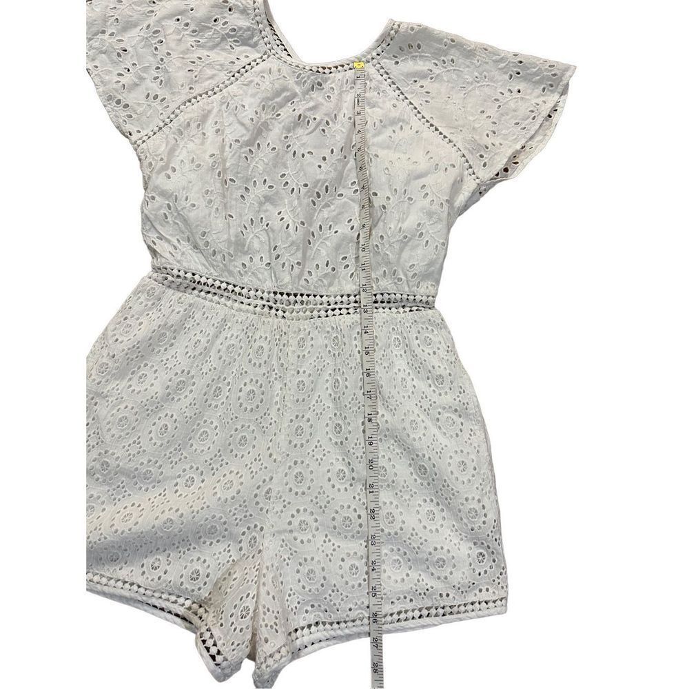 Tularosa Revolve Milk white eyelet lace cutout back Brynn romper sz Small - Picture 8 of 12